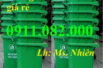 Thùng rác nhựa công nghiệp sài gòn giá ưu đãi- thùng rác 120l 240l 660l giá rẻ- lh 0911082000