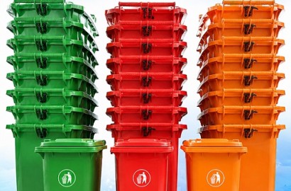 Thùng rác bảo vệ môi trường giá rẻ- thùng rác 120l 240l 660l nắp kín- lh 0911.082.000