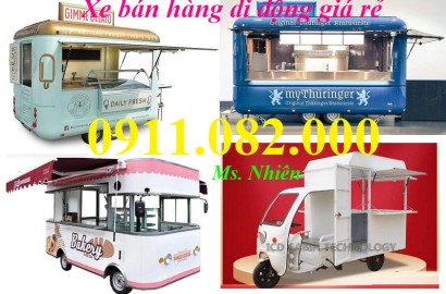Cung cấp xe bán hàng lưu động, xe bán đồ ăn vặt giá rẻ- lh 0911.082.000