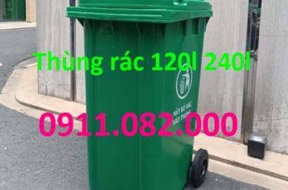 Thùng rác xử lý rác thải giá rẻ tại kiên giang- thùng rác 120l 240l 660l giá sỉ- lh 0911082000