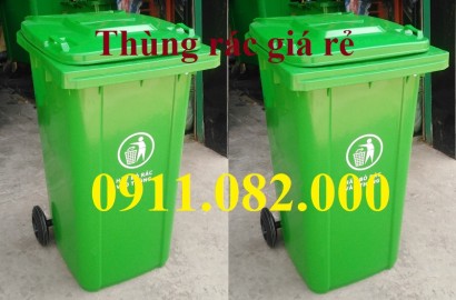 Hạ giá cuối năm thùng rác giá rẻ- thùng rác 120l, 240l, 660l giá sỉ toàn quốc- lh 0911082000