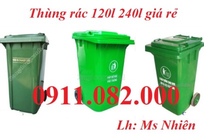 Tư vấn báo giá thùng rác giá rẻ tại tiền giang- thùng rác 120L 240L 660L giá sỉ- lh 0911082000