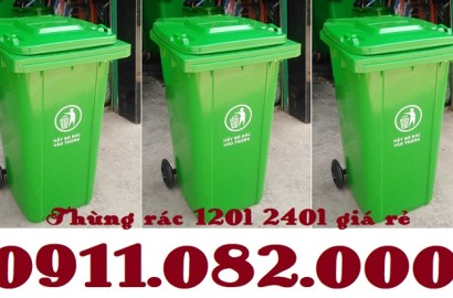 Phân phối thùng rác giá chuẩn nhất thị trường- thùng rác 120l 240l mới 100% hàng chính hãng-lh 0911082000