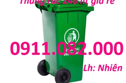 Thùng rác 240 lít giá rẻ tại vĩnh long, thùng rác 240 lít hàng mới 100%- lh 0911082000