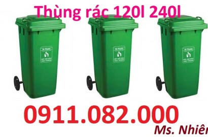 Cung cấp thùng rác đạt chuẩn giá rẻ- thùng rác 240l giá rẻ tại cà mau-lh 0911082000