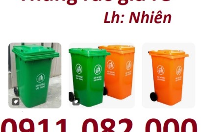 Bộ đôi thùng rác 120l và 240 lít giá rẻ tại cần thơ- thùng rác công cộng-lh 0911082000