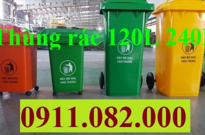 Cung cấp thùng rác nhựa giá rẻ uy tín, thùng rác 120l 240l 660l giá rẻ mới 100%- lh 0911.082.000