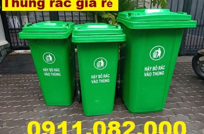 Nơi cung cấp thùng rác giá gốc tận xưởng tại Đồng Tháp- thùng rác 120l 240l 660l giá rẻ- lh 0911082000