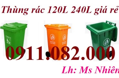 Chuyên bán thùng rác giá rẻ- thùng rác 120l 240l hàng chất lượng- lh 0911082000