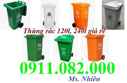 Đại hạ giá thùng rác nhựa- thùng rác 120l 240l 660 giá rẻ- lh 0911082000