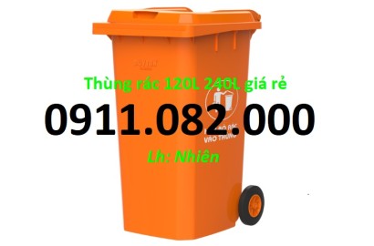 Cung cấp thùng rác rẻ uy tín nhất tại vĩnh long- thùng rác 120l 240l 660l dày chất lượng- lh 0911082000