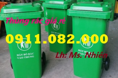 Thùng rác nhựa, thùng thu gom rác giá rẻ- thùng rác công cộng 120l, 240l, 660- lh 0911082000